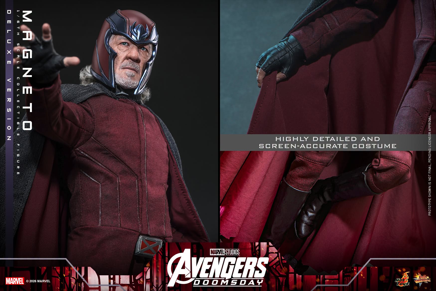Hot Toys MMS912 / MMS913 Avengers: Doomsday - 1/6th scale Magneto Collectible Figure (Standard / Deluxe Version)