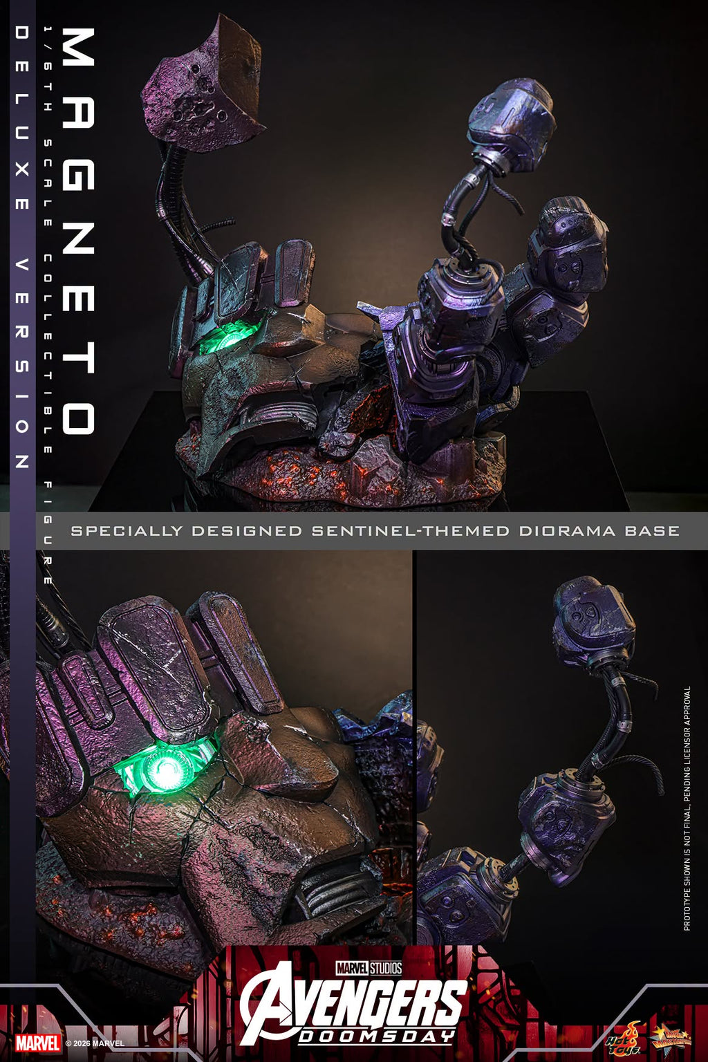 Hot Toys MMS912 / MMS913 Avengers: Doomsday - 1/6th scale Magneto Collectible Figure (Standard / Deluxe Version)