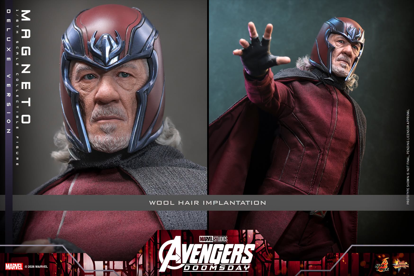 Hot Toys MMS912 / MMS913 Avengers: Doomsday - 1/6th scale Magneto Collectible Figure (Standard / Deluxe Version)