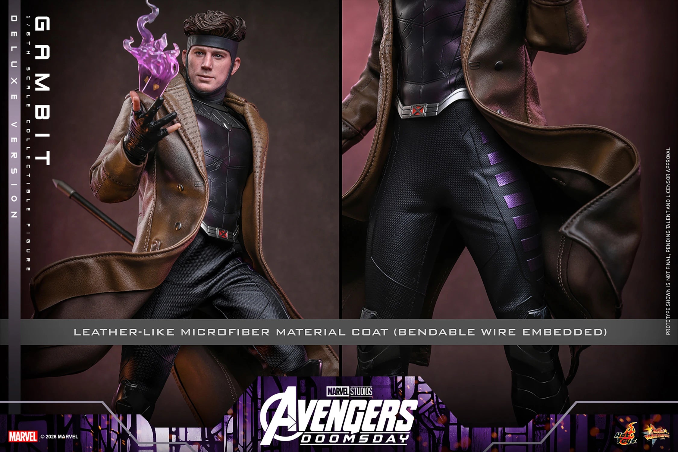 Hot Toys MMS910 / MMS 911 Avengers: Doomsday  1/6th scale Gambit Collectible Figure (Standard / Deluxe Version) 1/6 Action Figure