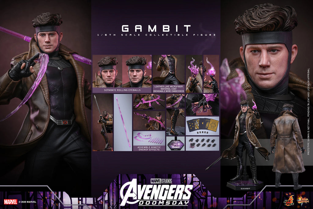 Hot Toys MMS910 / MMS 911 Avengers: Doomsday  1/6th scale Gambit Collectible Figure (Standard / Deluxe Version) 1/6 Action Figure