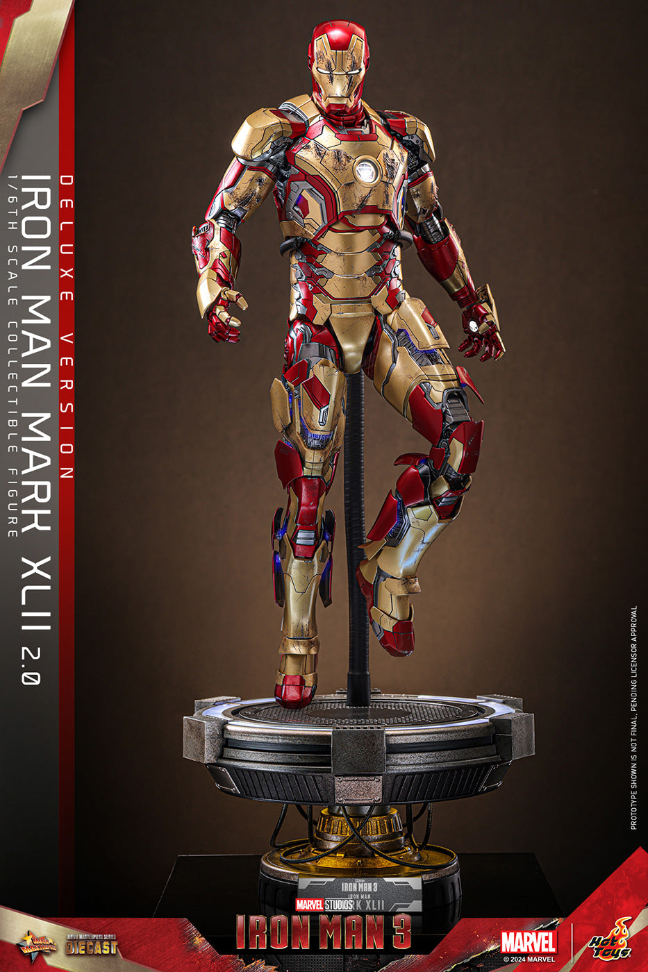 Hot Toys Iron Man 3 Iron Man Mark 42 Diecast MMS759D66 (Deluxe Edition) 1/6 Scale Action Figure Hot Toys