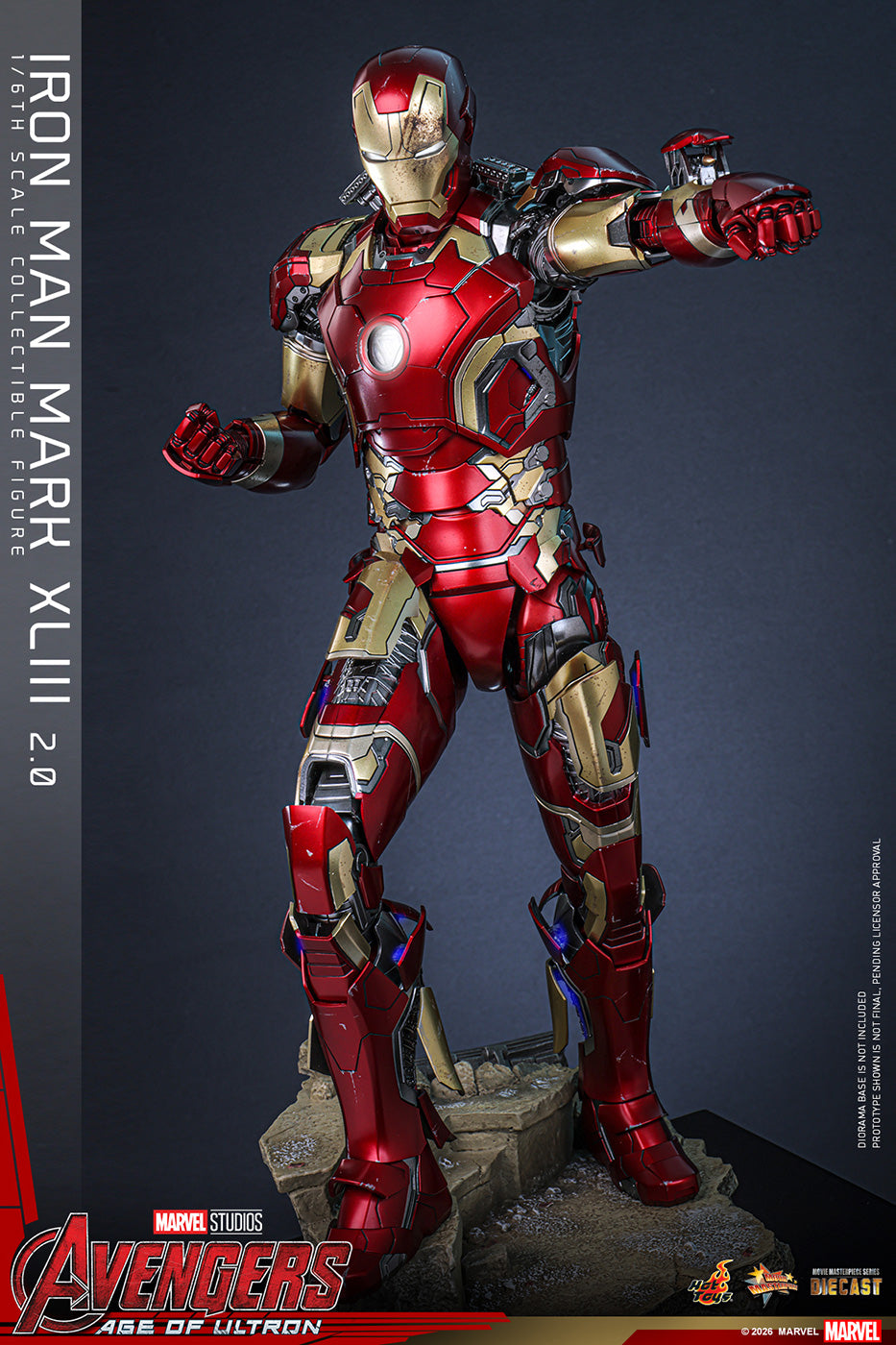 Hot Toys MMS865/6D80 Iron Man Mark Xliii 2.0 Diecast 1/6 Action Figure Hot Toys