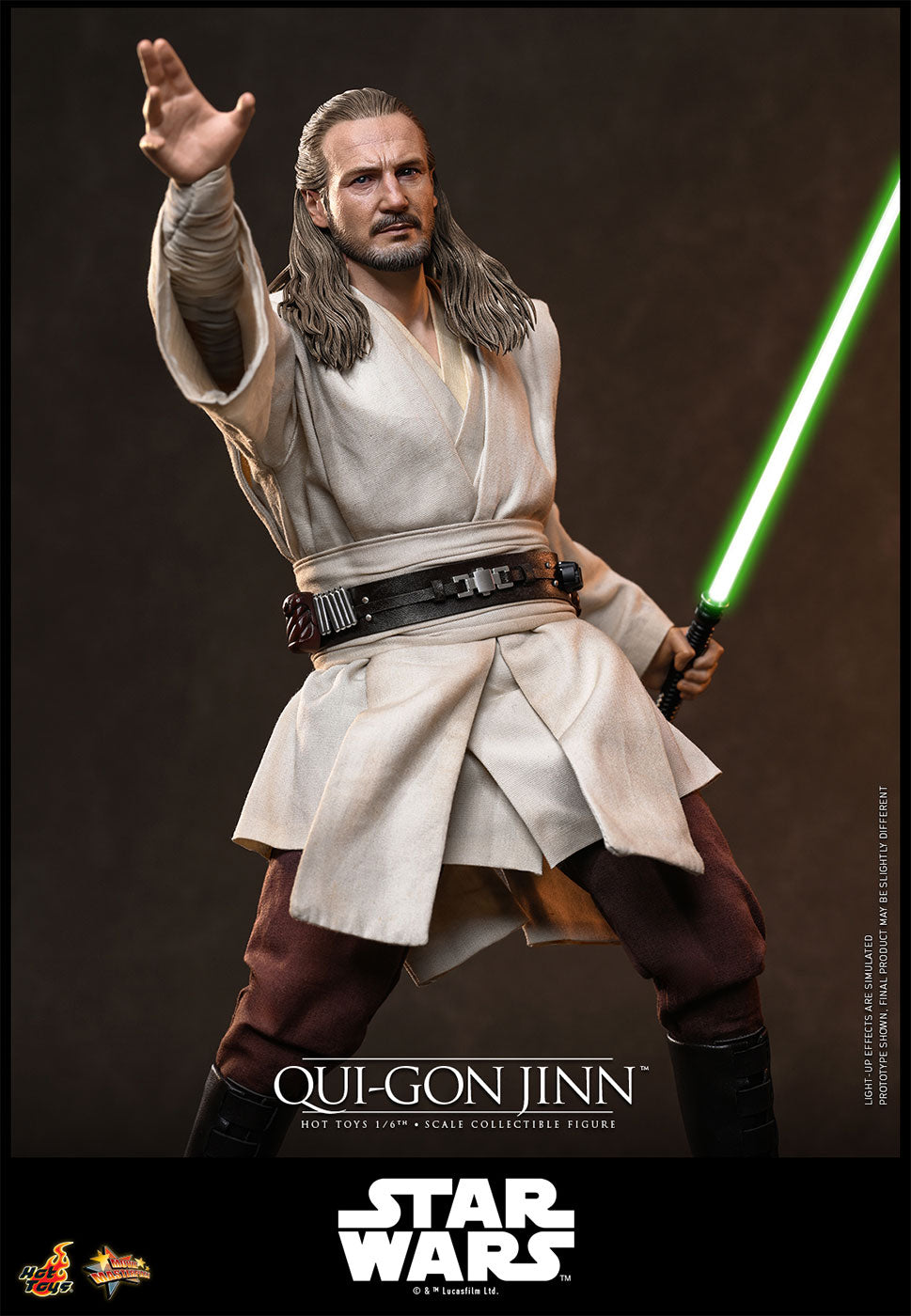 Hot Toys Star Wars: The Phantom Menace MMS880 Qui-Gon Jinn 1/6th Scale Action Figure Hot Toys