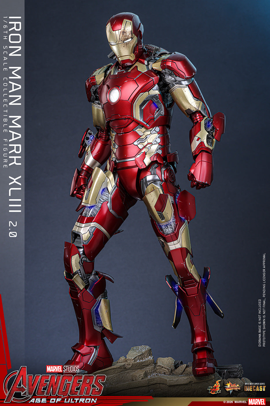Hot Toys MMS865/6D80 Iron Man Mark Xliii 2.0 Diecast 1/6 Action Figure Hot Toys