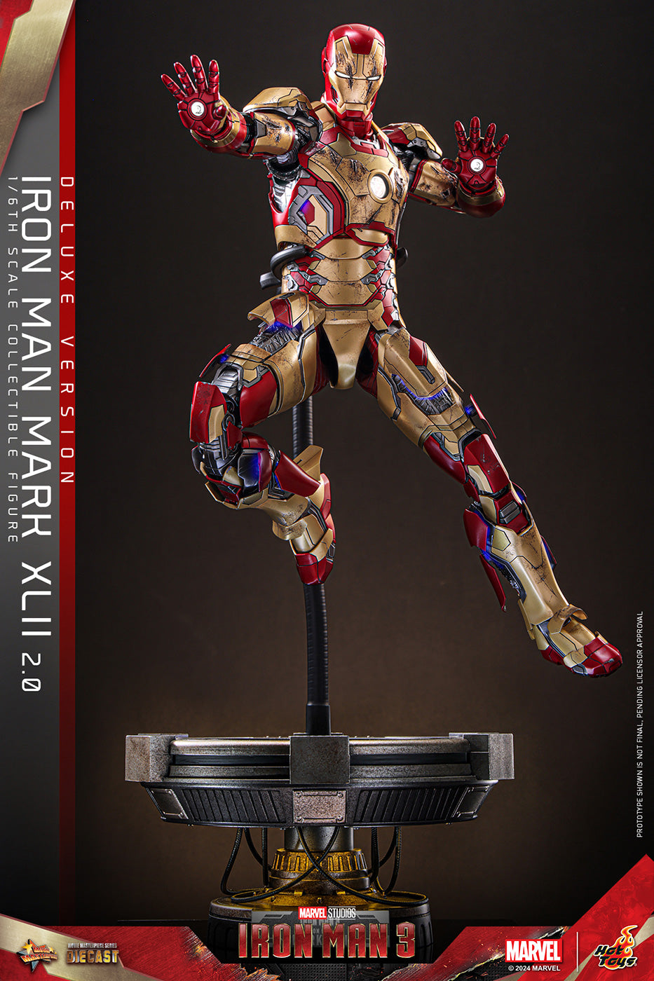 Hot Toys Iron Man 3 Iron Man Mark 42 Diecast MMS759D66 (Deluxe Edition) 1/6 Scale Action Figure Hot Toys