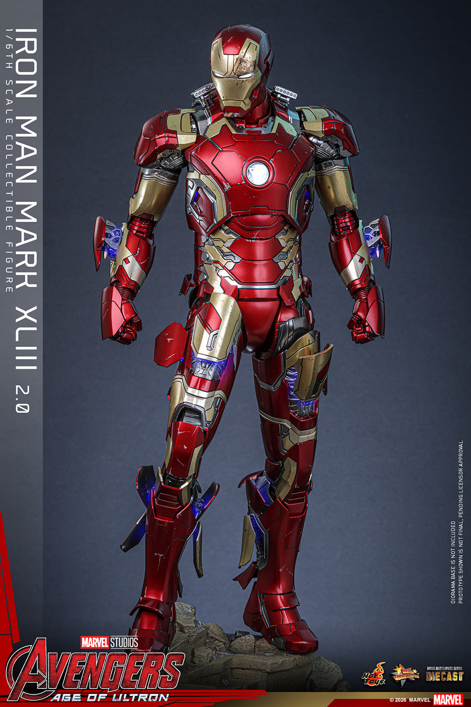 Hot Toys MMS865/6D80 Iron Man Mark Xliii 2.0 Diecast 1/6 Action Figure Hot Toys
