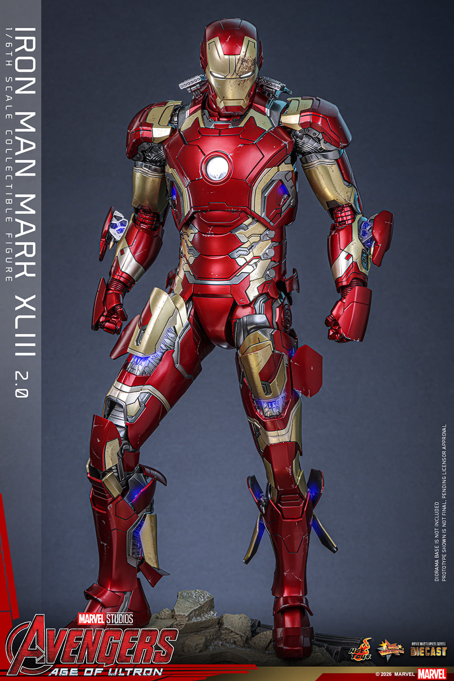 Hot Toys MMS865/6D80 Iron Man Mark Xliii 2.0 Diecast 1/6 Action Figure Hot Toys
