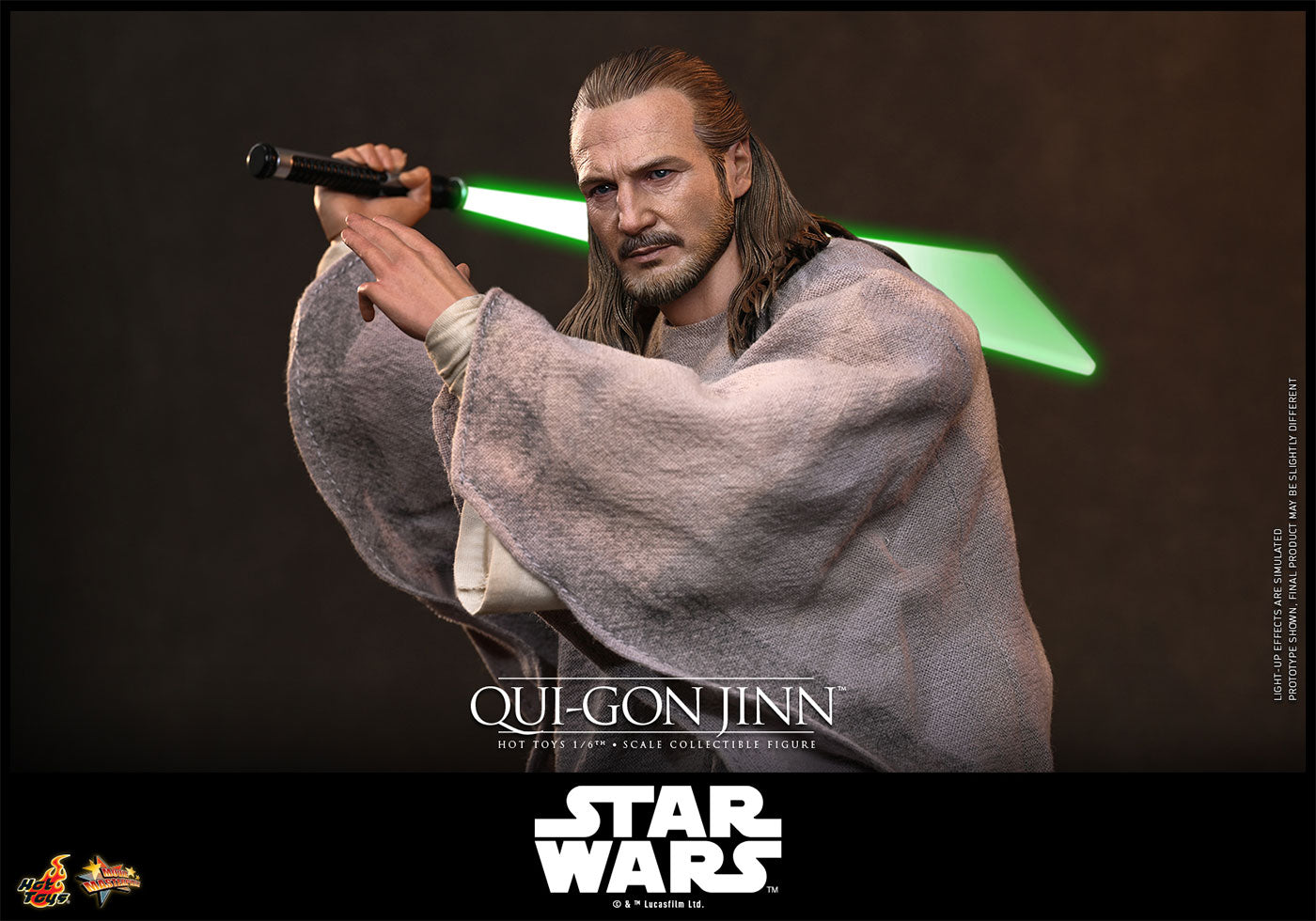 Hot Toys Star Wars: The Phantom Menace MMS880 Qui-Gon Jinn 1/6th Scale Action Figure Hot Toys