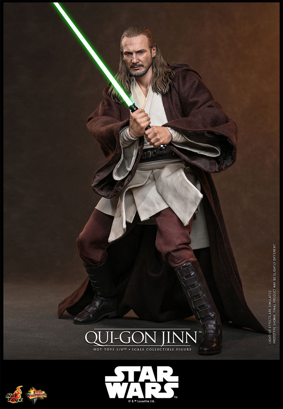 Hot Toys Star Wars: The Phantom Menace MMS880 Qui-Gon Jinn 1/6th Scale Action Figure Hot Toys