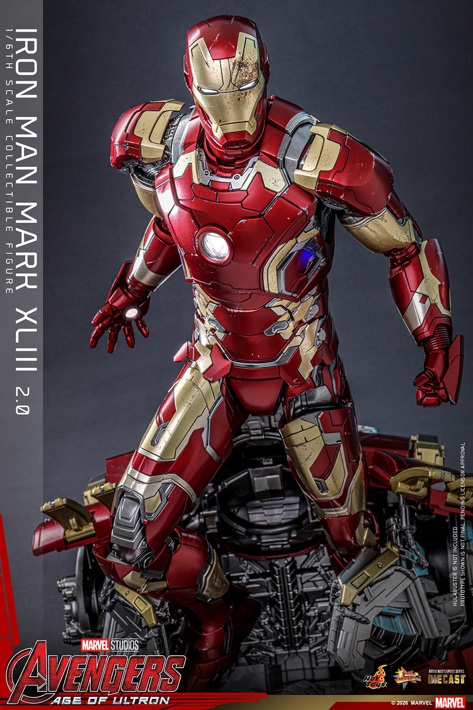 Hot Toys MMS865/6D80 Iron Man Mark Xliii 2.0 Diecast 1/6 Action Figure Hot Toys