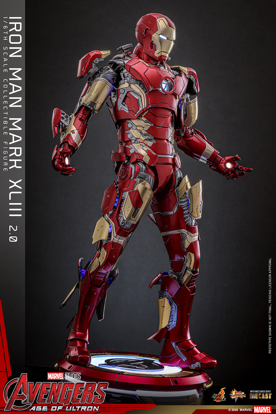 Hot Toys MMS865/6D80 Iron Man Mark Xliii 2.0 Diecast 1/6 Action Figure Hot Toys
