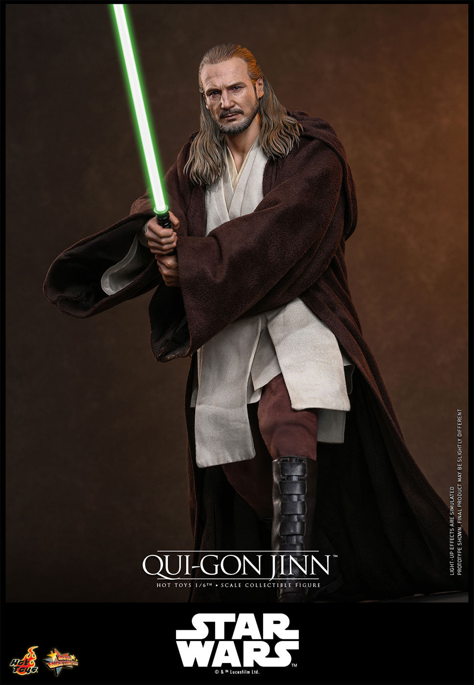 Hot Toys Star Wars: The Phantom Menace MMS880 Qui-Gon Jinn 1/6th Scale Action Figure Hot Toys