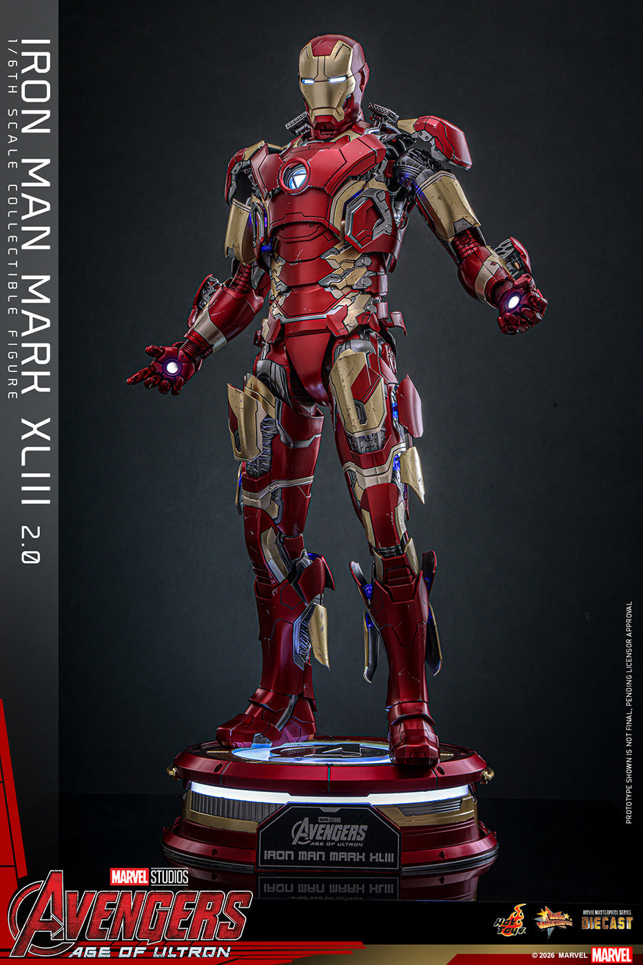 Hot Toys MMS865/6D80 Iron Man Mark Xliii 2.0 Diecast 1/6 Action Figure Hot Toys