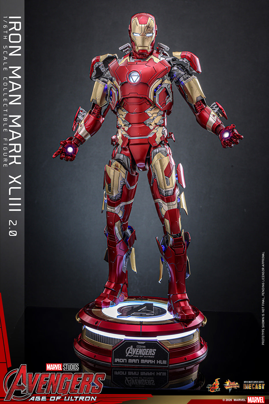 Hot Toys MMS865/6D80 Iron Man Mark Xliii 2.0 Diecast 1/6 Action Figure Hot Toys