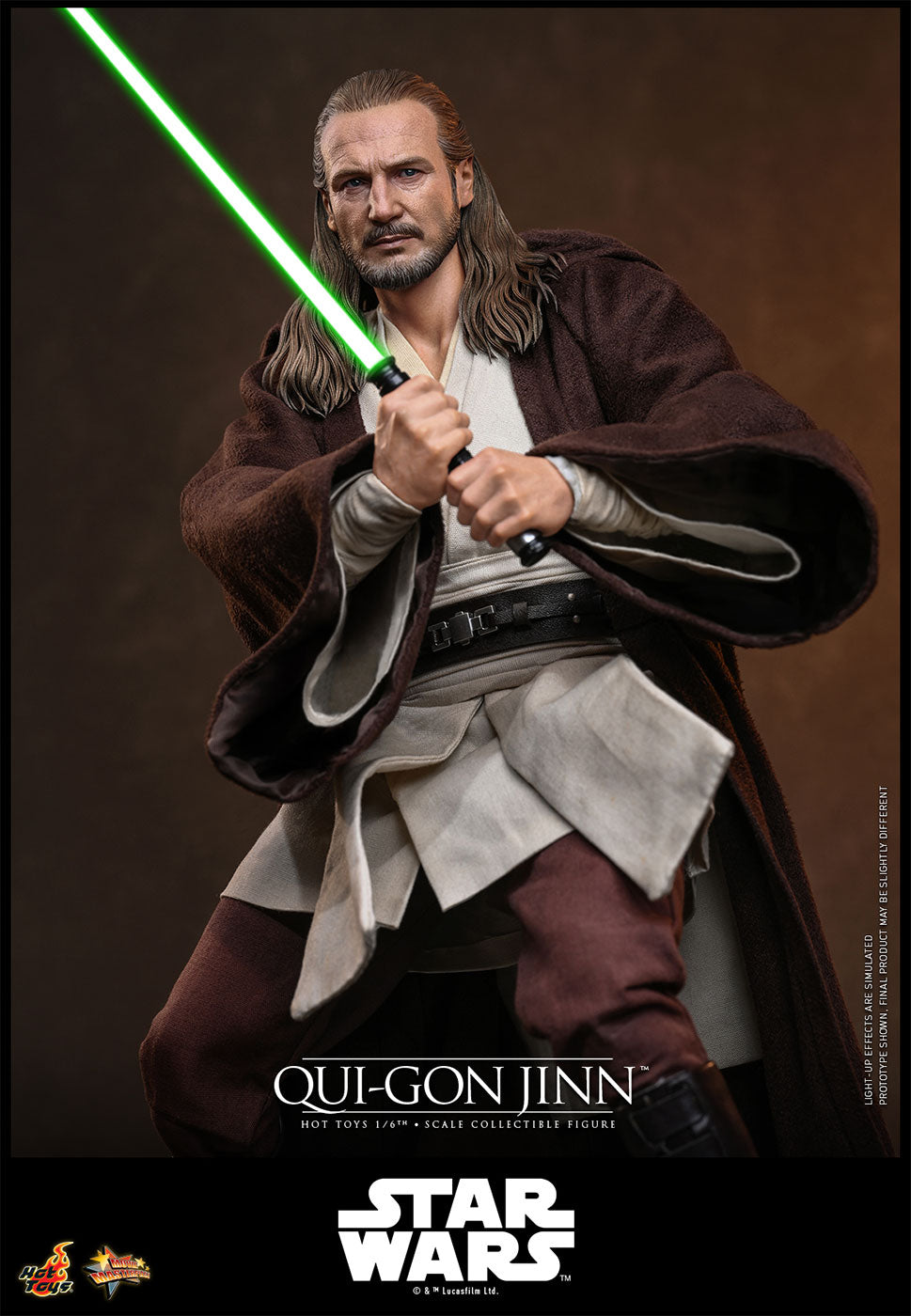 Hot Toys Star Wars: The Phantom Menace MMS880 Qui-Gon Jinn 1/6th Scale Action Figure Hot Toys