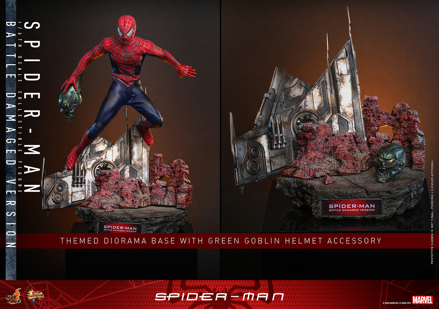 Hot Toys Spider-Man (Battle Damaged Version) MMS859 Hot Toys