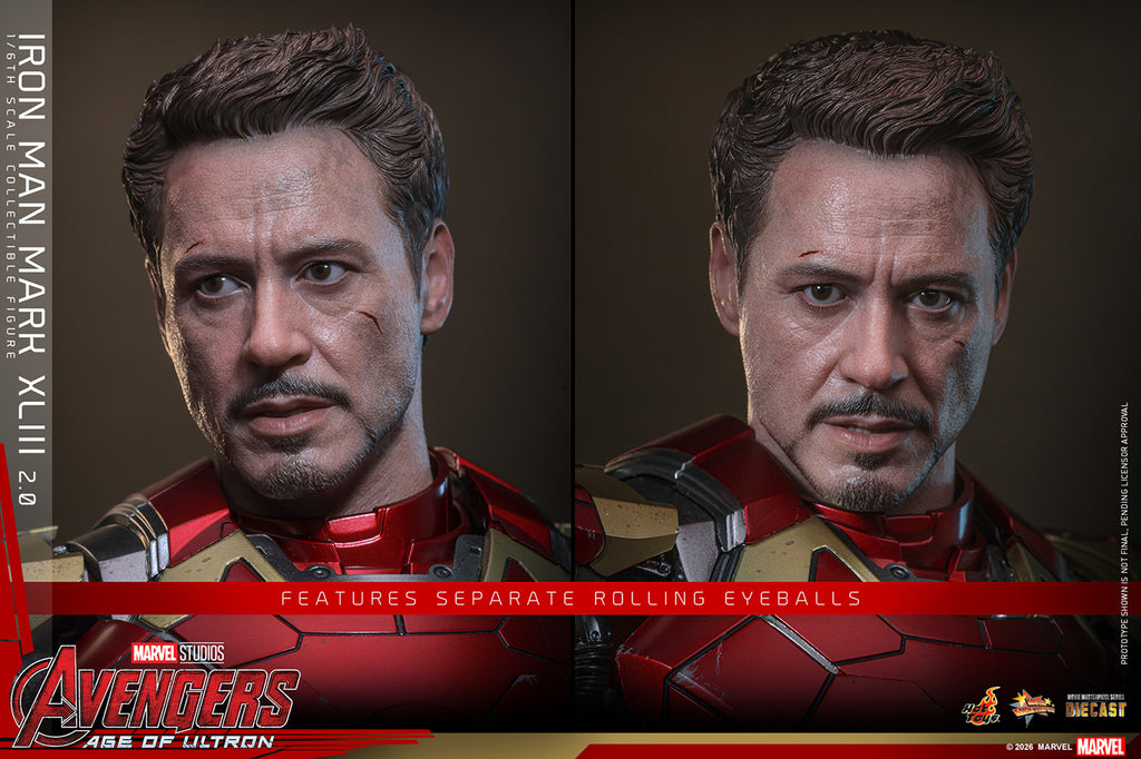 Hot Toys MMS865/6D80 Iron Man Mark Xliii 2.0 Diecast 1/6 Action Figure Hot Toys