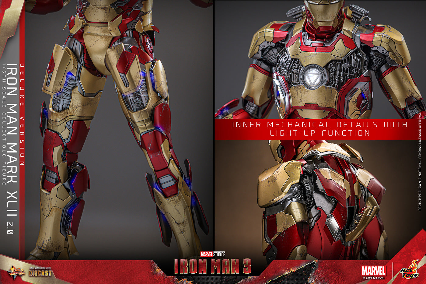Hot Toys Iron Man 3 Iron Man Mark 42 Diecast MMS759D66 (Deluxe