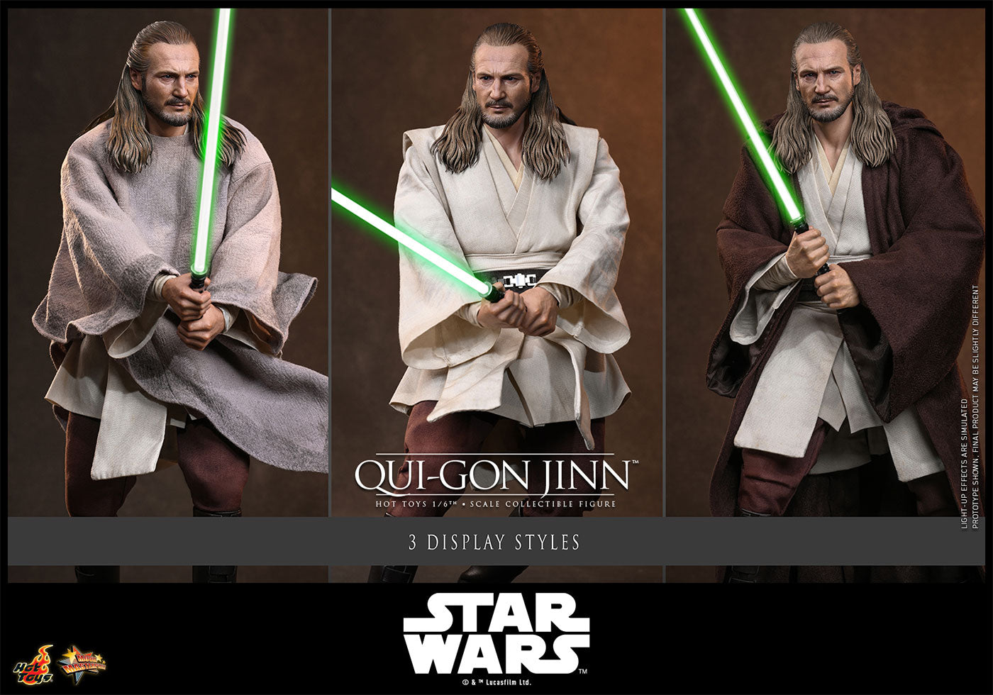 Hot Toys Star Wars: The Phantom Menace MMS880 Qui-Gon Jinn 1/6th Scale Action Figure Hot Toys