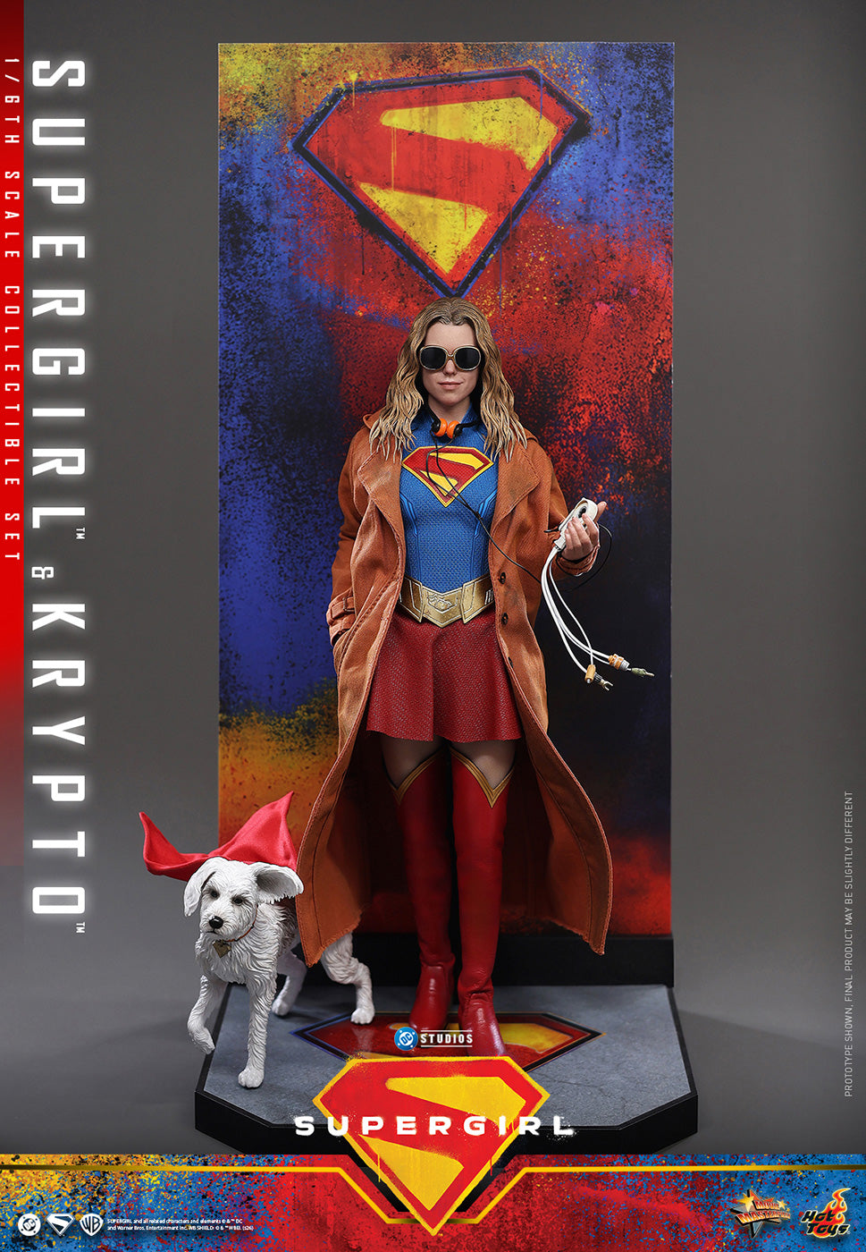 Hot Toys Supergirl & Krypto MMS869 Set 1/6 Scale Action Figure Hot Toys