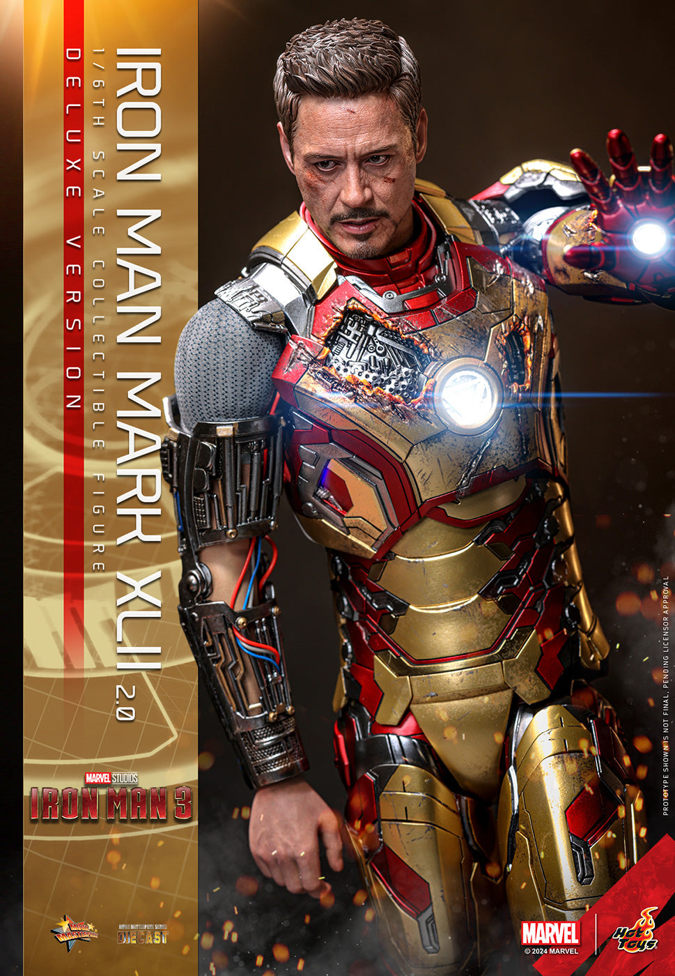 Hot Toys Iron Man 3 Iron Man Mark 42 Diecast MMS759D66 (Deluxe Edition) 1/6 Scale Action Figure Hot Toys