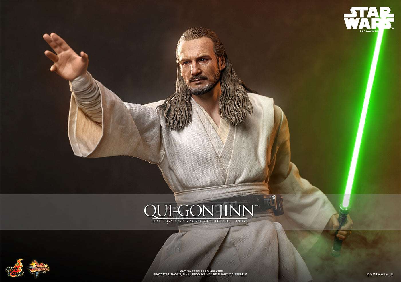 Hot Toys Star Wars: The Phantom Menace MMS880 Qui-Gon Jinn 1/6th Scale Action Figure Hot Toys