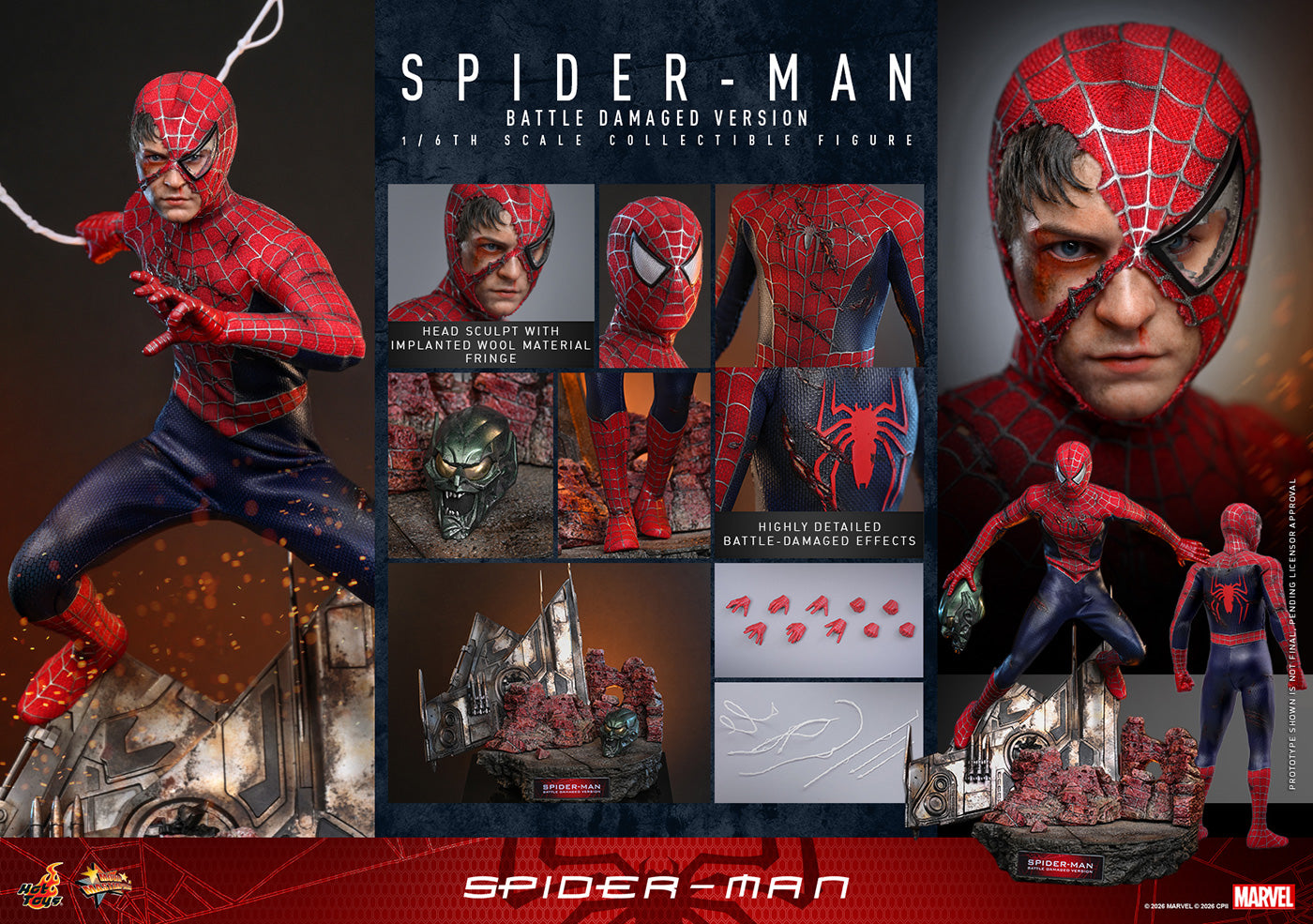 Hot Toys Spider-Man (Battle Damaged Version) MMS859 Hot Toys