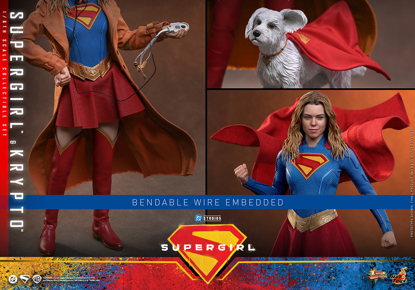 Hot Toys Supergirl & Krypto MMS869 Set 1/6 Scale Action Figure Hot Toys