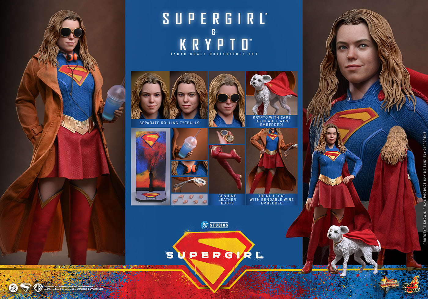 Hot Toys Supergirl & Krypto MMS869 Set 1/6 Scale Action Figure Hot Toys
