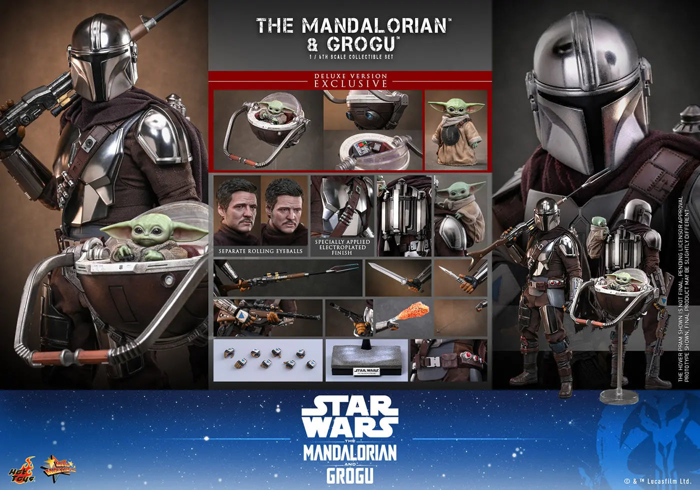 Hot Toys The Mandalorian™ and Grogu™ MMS 871 (Standard) / 872 (Deluxe) Hot Toys