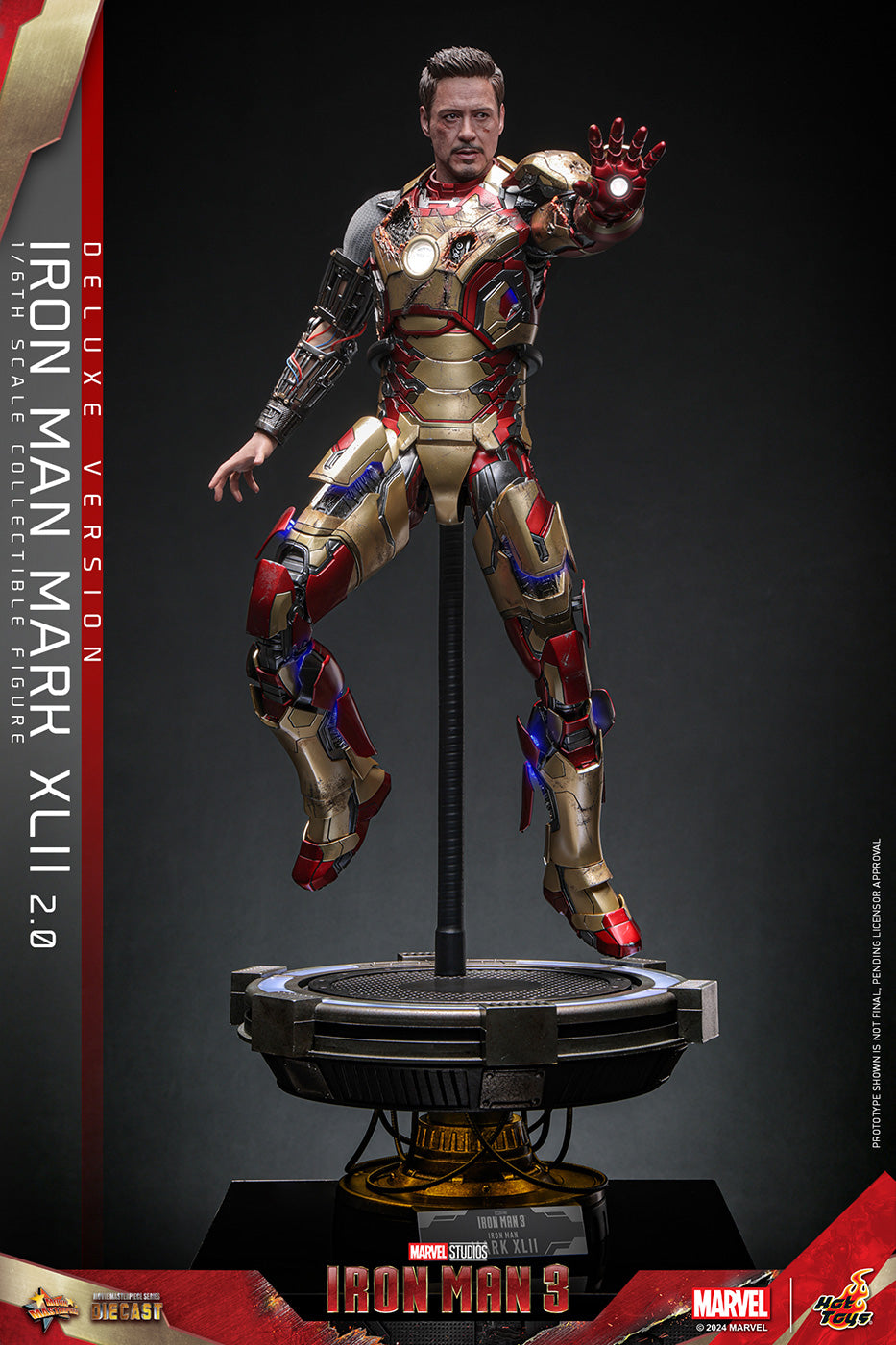 Hot Toys Iron Man 3 Iron Man Mark 42 Diecast MMS759D66 (Deluxe Edition) 1/6 Scale Action Figure Hot Toys