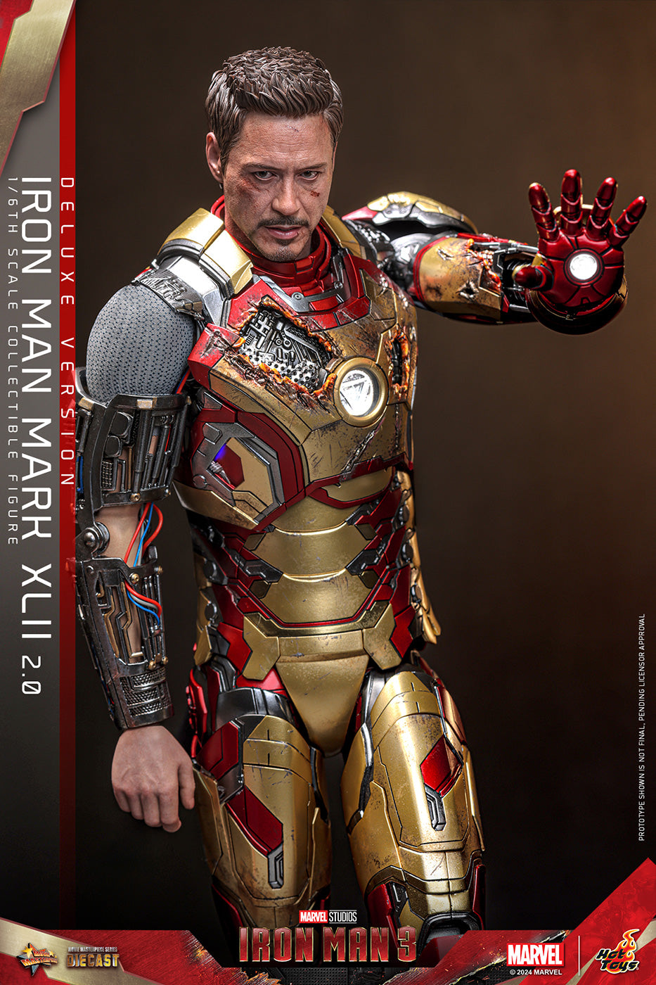 Hot Toys Iron Man 3 Iron Man Mark 42 Diecast MMS759D66 (Deluxe Edition) 1/6 Scale Action Figure Hot Toys
