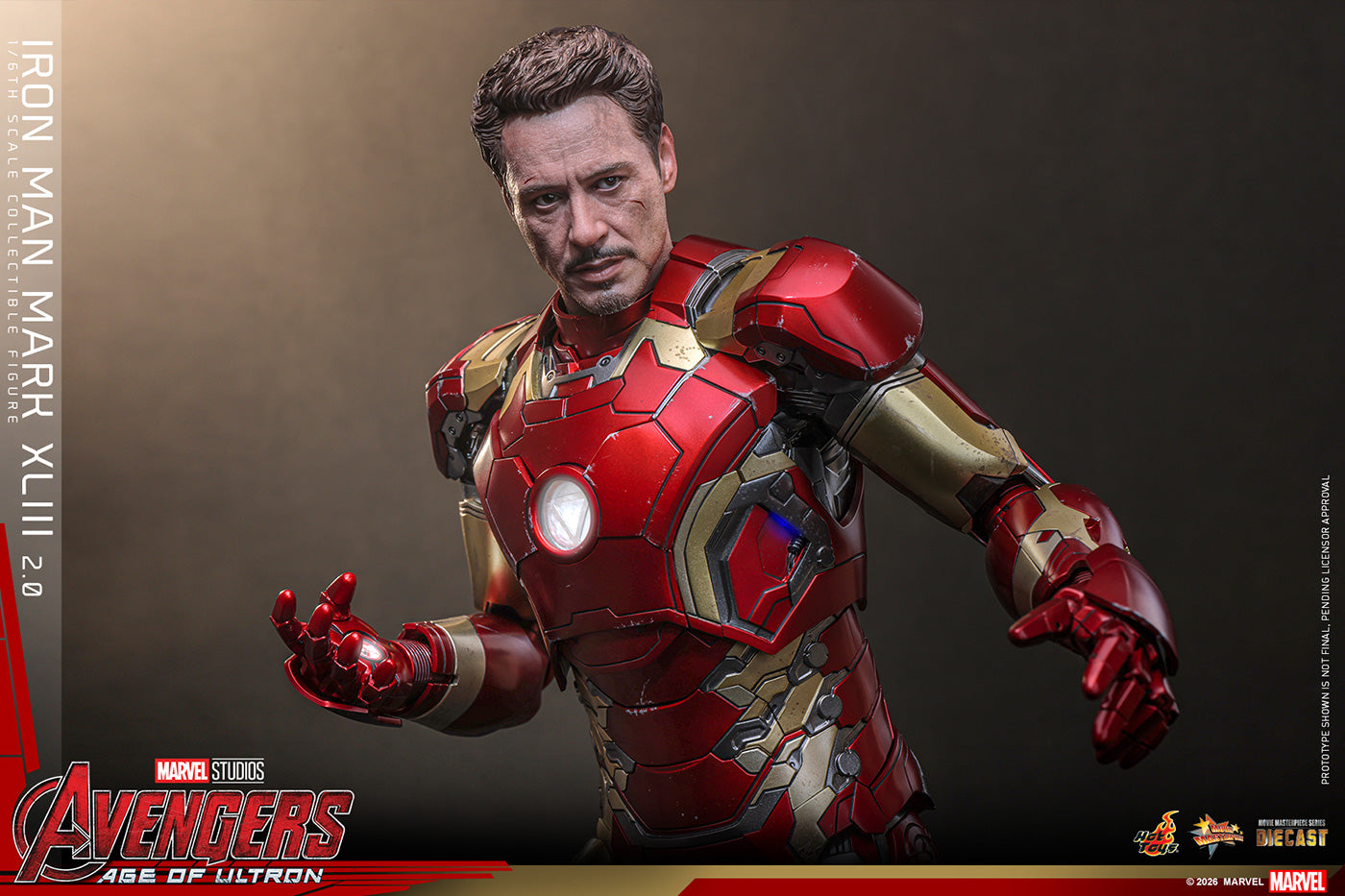Hot Toys MMS865/6D80 Iron Man Mark Xliii 2.0 Diecast 1/6 Action Figure Hot Toys