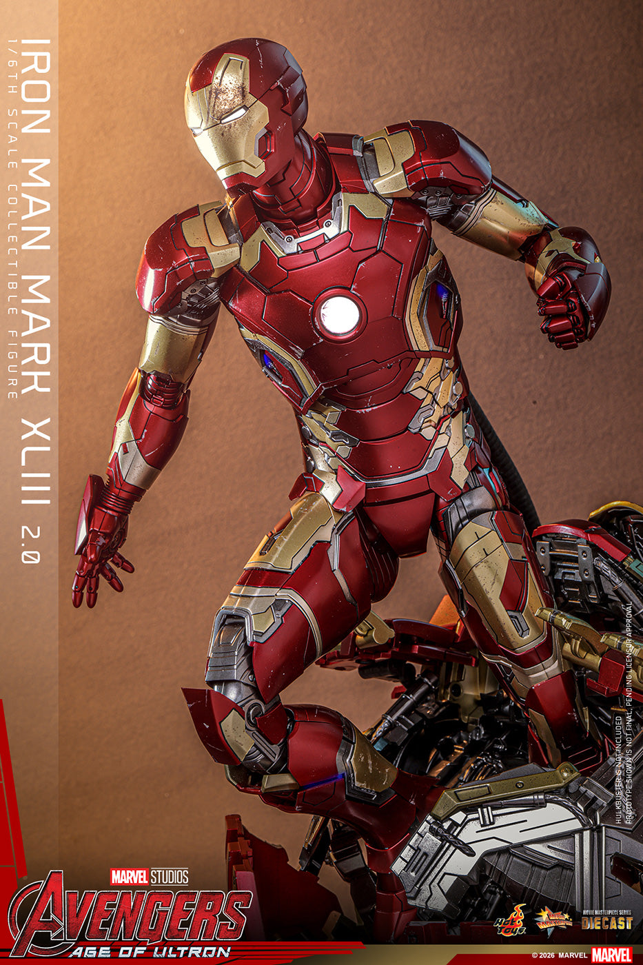 Hot Toys MMS865/6D80 Iron Man Mark Xliii 2.0 Diecast 1/6 Action Figure Hot Toys