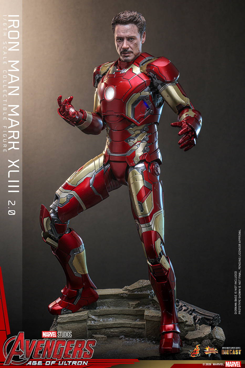 Hot Toys MMS865/6D80 Iron Man Mark Xliii 2.0 Diecast 1/6 Action Figure Hot Toys