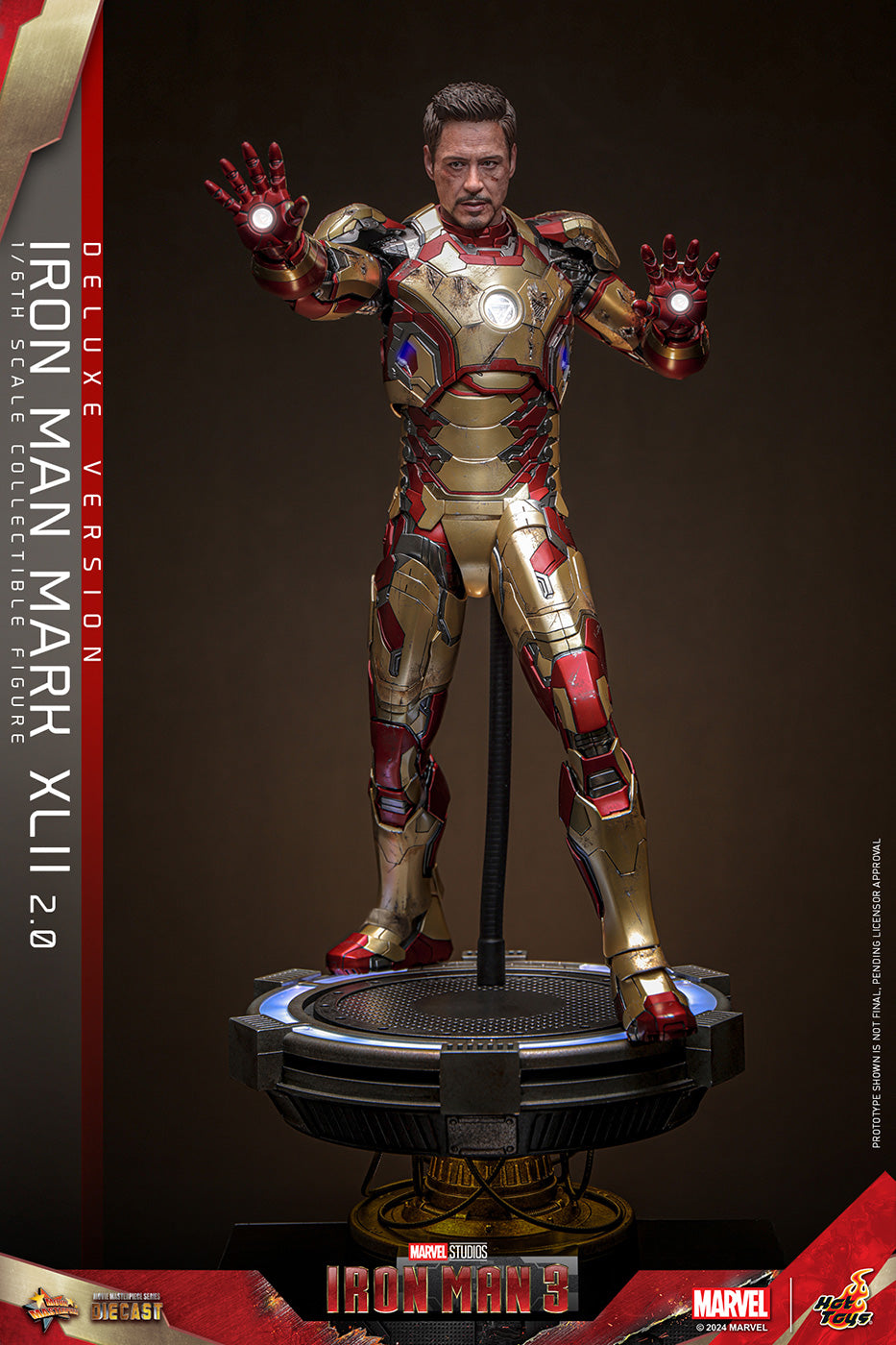 Hot Toys Iron Man 3 Iron Man Mark 42 Diecast MMS759D66 (Deluxe Edition) 1/6 Scale Action Figure Hot Toys